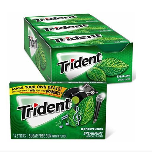 آدامس تریدنت وارداتی اصل بسته 12 عددی spearmint Trident Gum